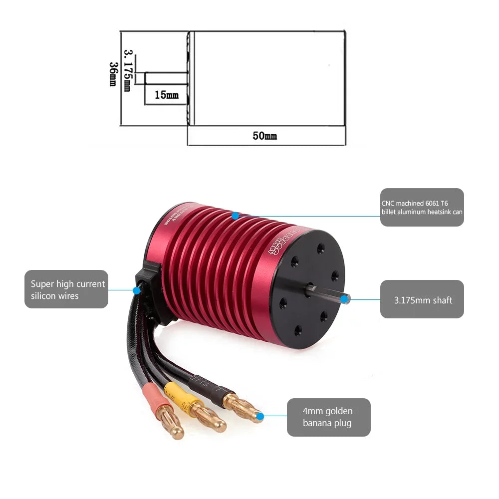 Car RC BEC SURPASS with 4370KV F540 for 1/10 Brushless Eccomum HOBBY Motor Truck Waterproof ESC 45A