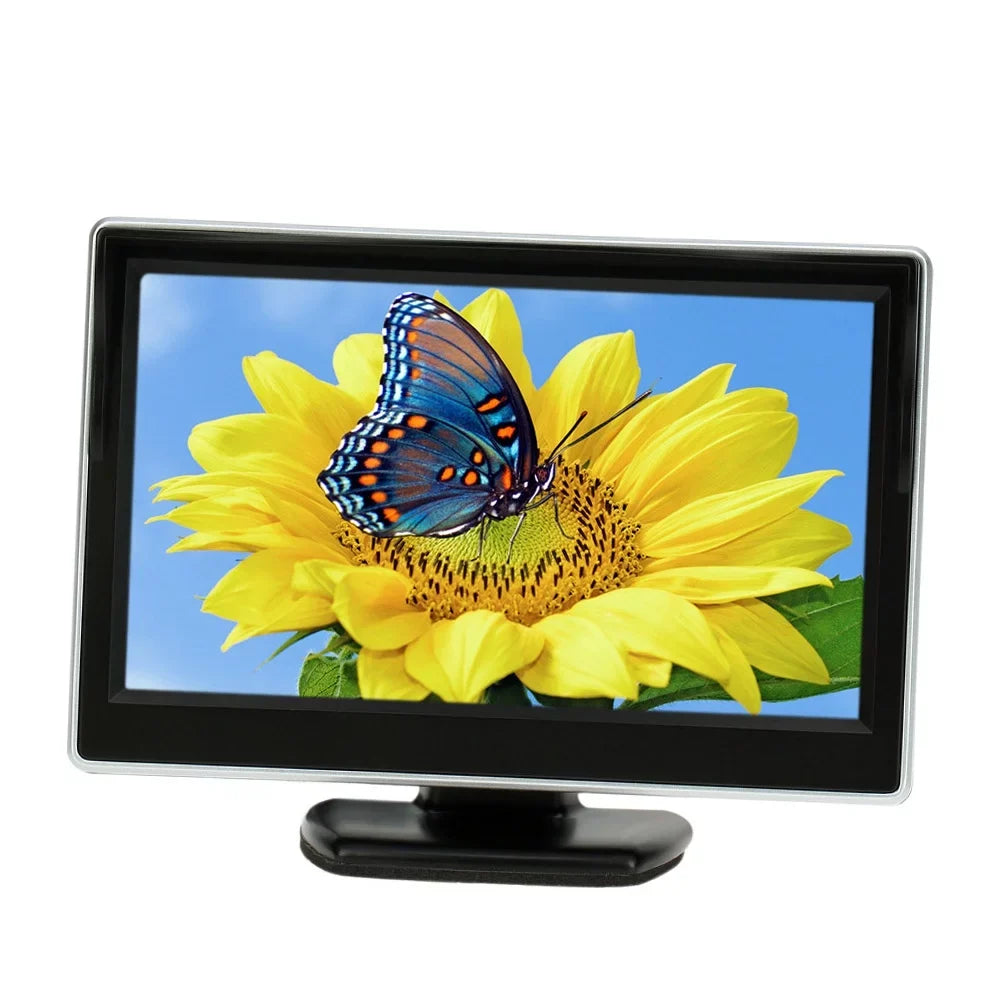 Car LCD Inch 5 Trucks Monitor Camera, Ideal Clear Rear View Easy System Installation, TFT Tomshoo + Display and Parking for Reverse Backup Image, Cars