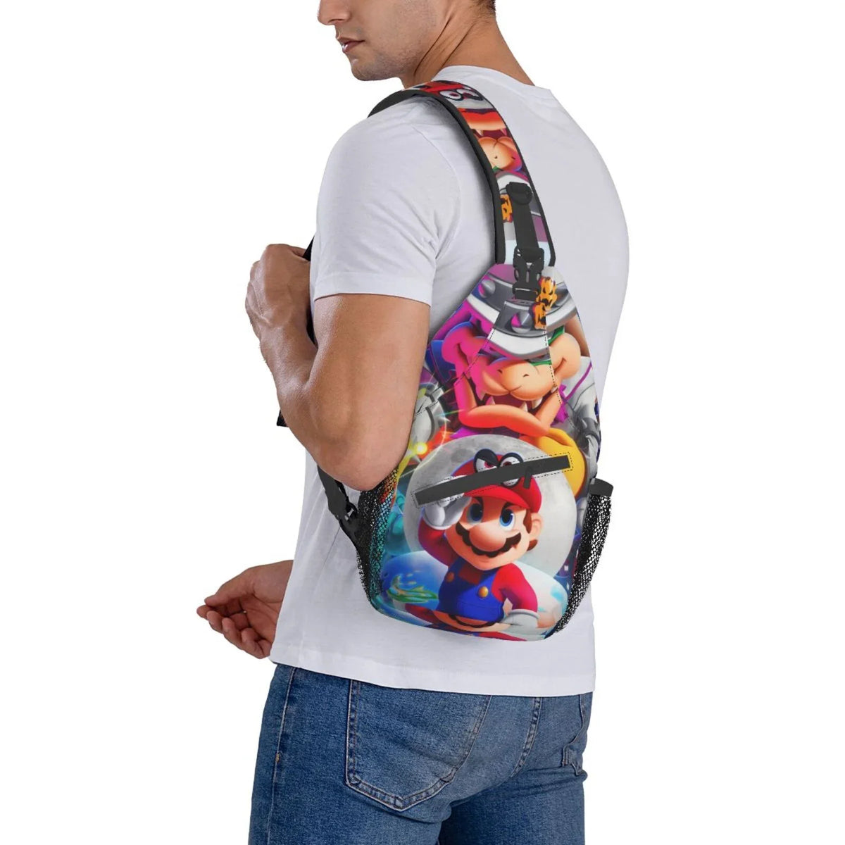 Unisex Bag Shoulder Daypack Super Mario Travel For Odyssey Bags Backpack Women Crossbody Chest Men Gifts Sling Hiking