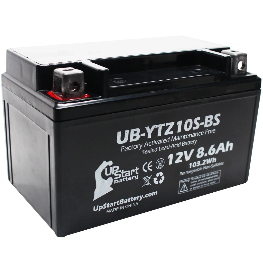 Maintenance UpStart Battery 12V, Battery 2011 Yamaha Activated, for 5-Pack 800CC Motorcycle 8.6Ah, Free, FZ8 - Factory Replacement UB-YTZ10S-BS