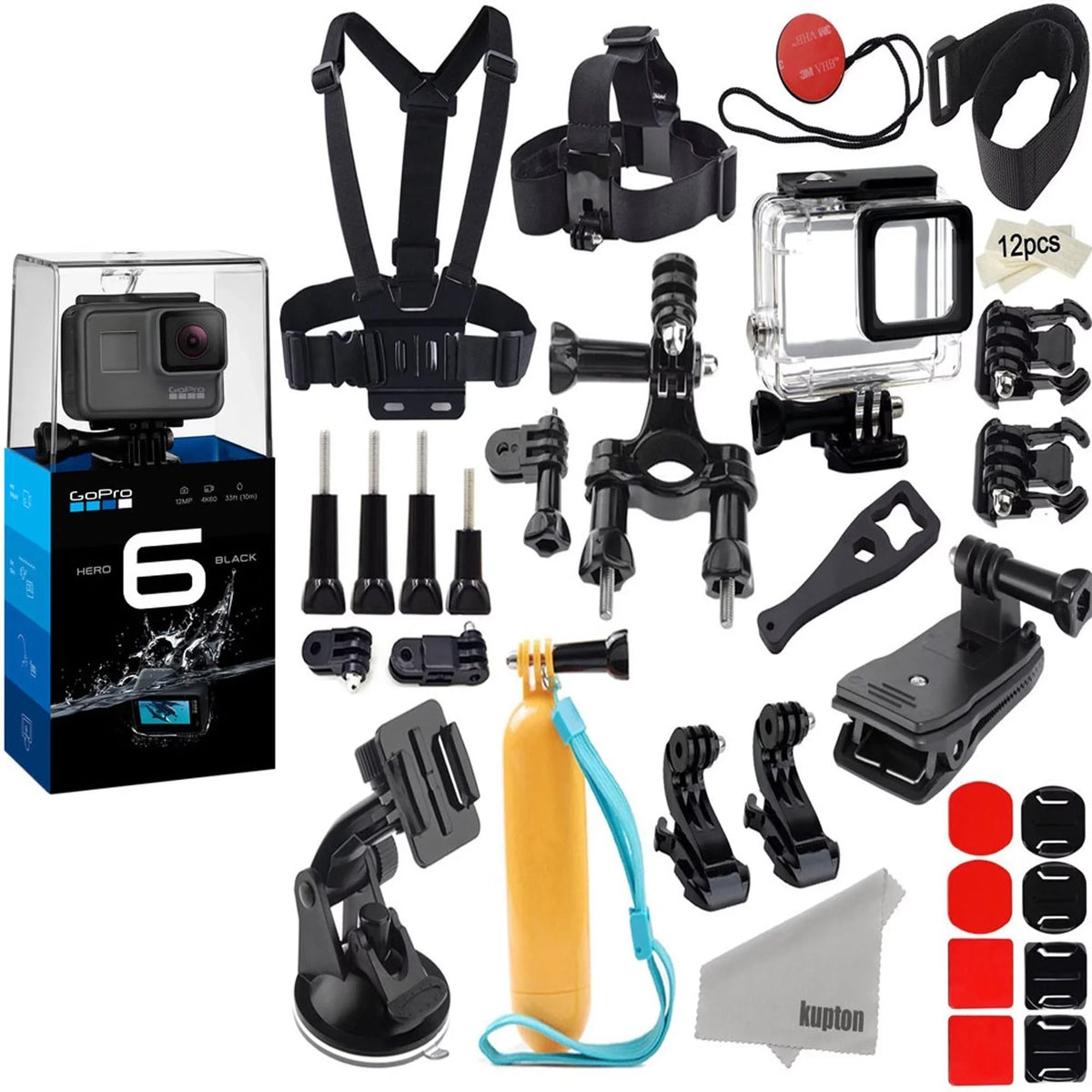 Camera W/ HERO6 Camcorder Black GoPro Action Waterproof Case Accs &