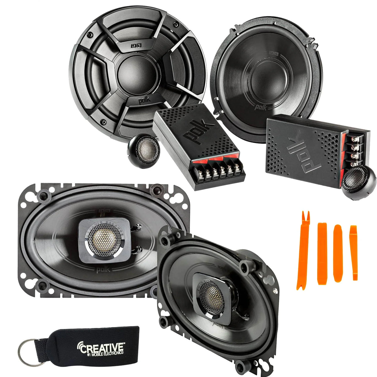 Pair and Includes Pair Polk Coax A A Speakers 6.5" - Of DB6502 2 DB462 Audio - Of Components Pair Bundle 4x6"