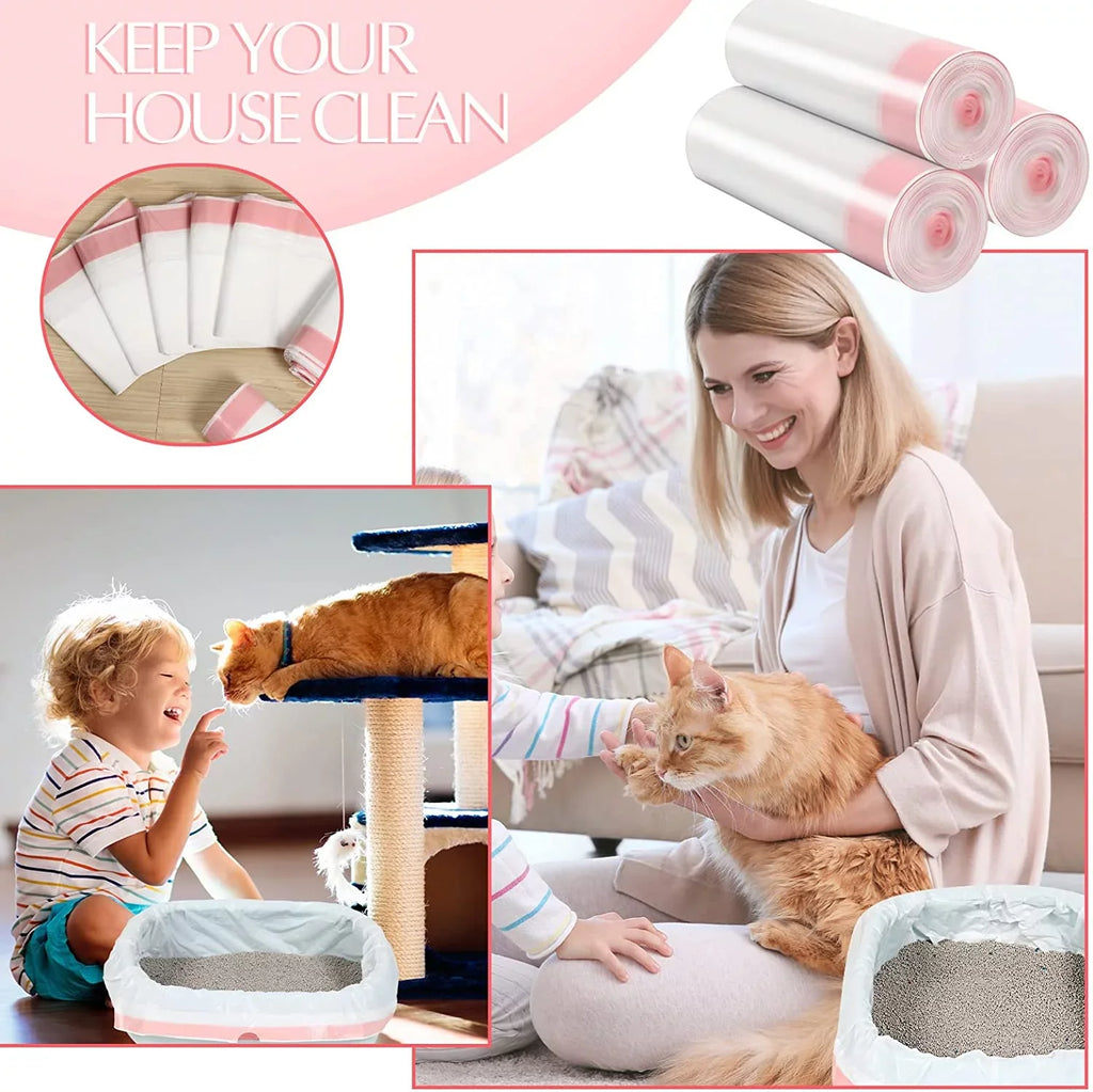 Cat Liners Heavy Litter Litter Box Home Litter Thick Litter Kitty 30-Count 31 Duty Kitty Liners in Times With Large Cat 18 Litter Bags x Liners Bags Drawstring Cat Pan Box Box