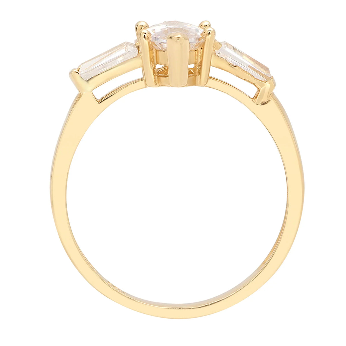2.0 Diamond 10.5 Simulated Brilliant Three-Stone Marquise SZ ct Gold 14k Cut Ring Yellow
