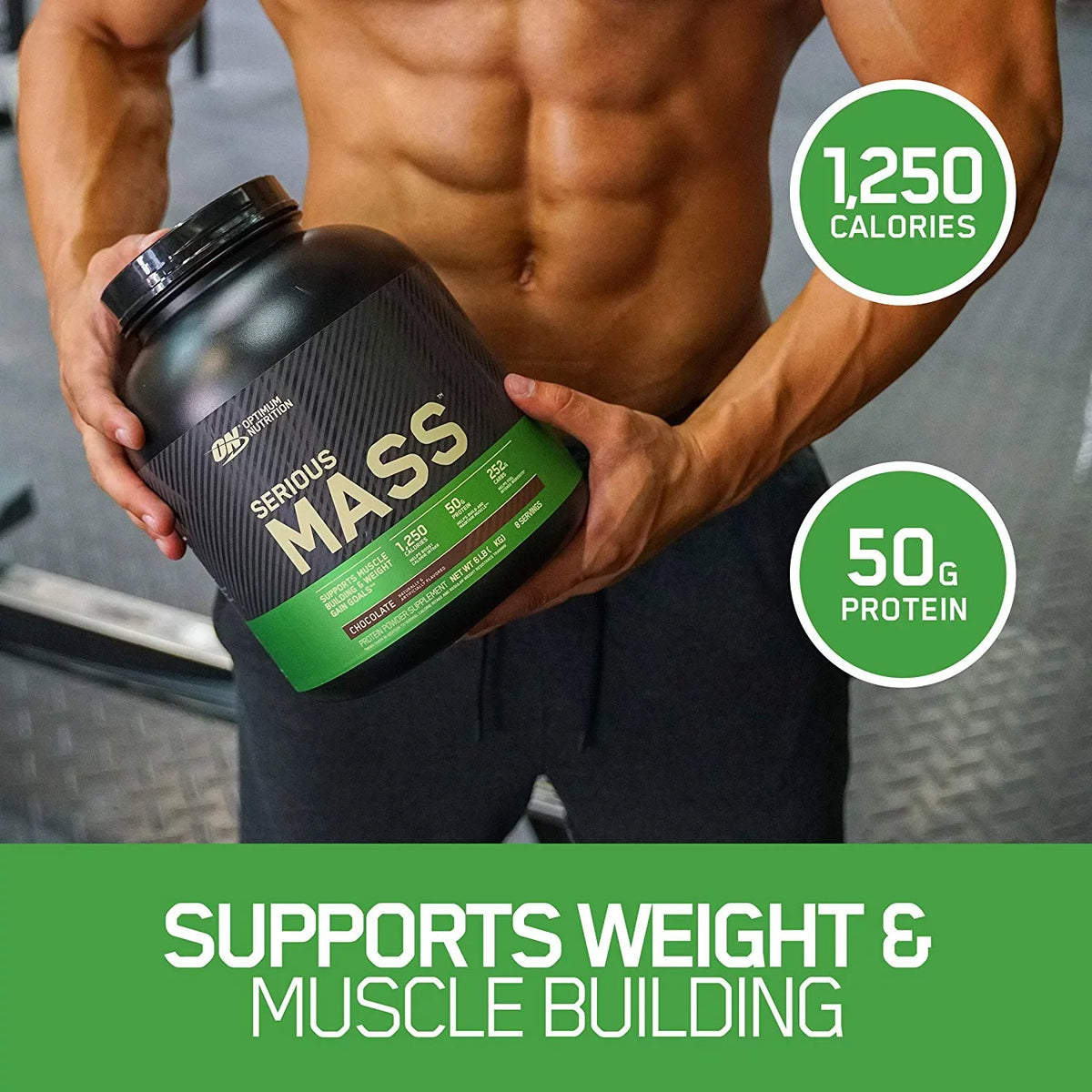 Mass, 6.lb Weight Serious Nutrition, Powder, Protein Gainer Vanilla, Optimum