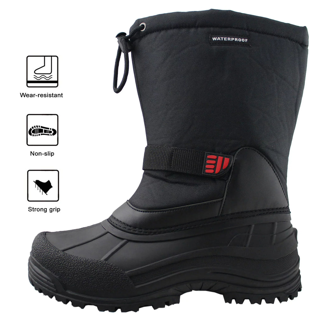 Boots Winter 11.5 Anti-Slip Male Snow Waterproof Adult Boots dimension Tanleewa Shoe Insulated Men's