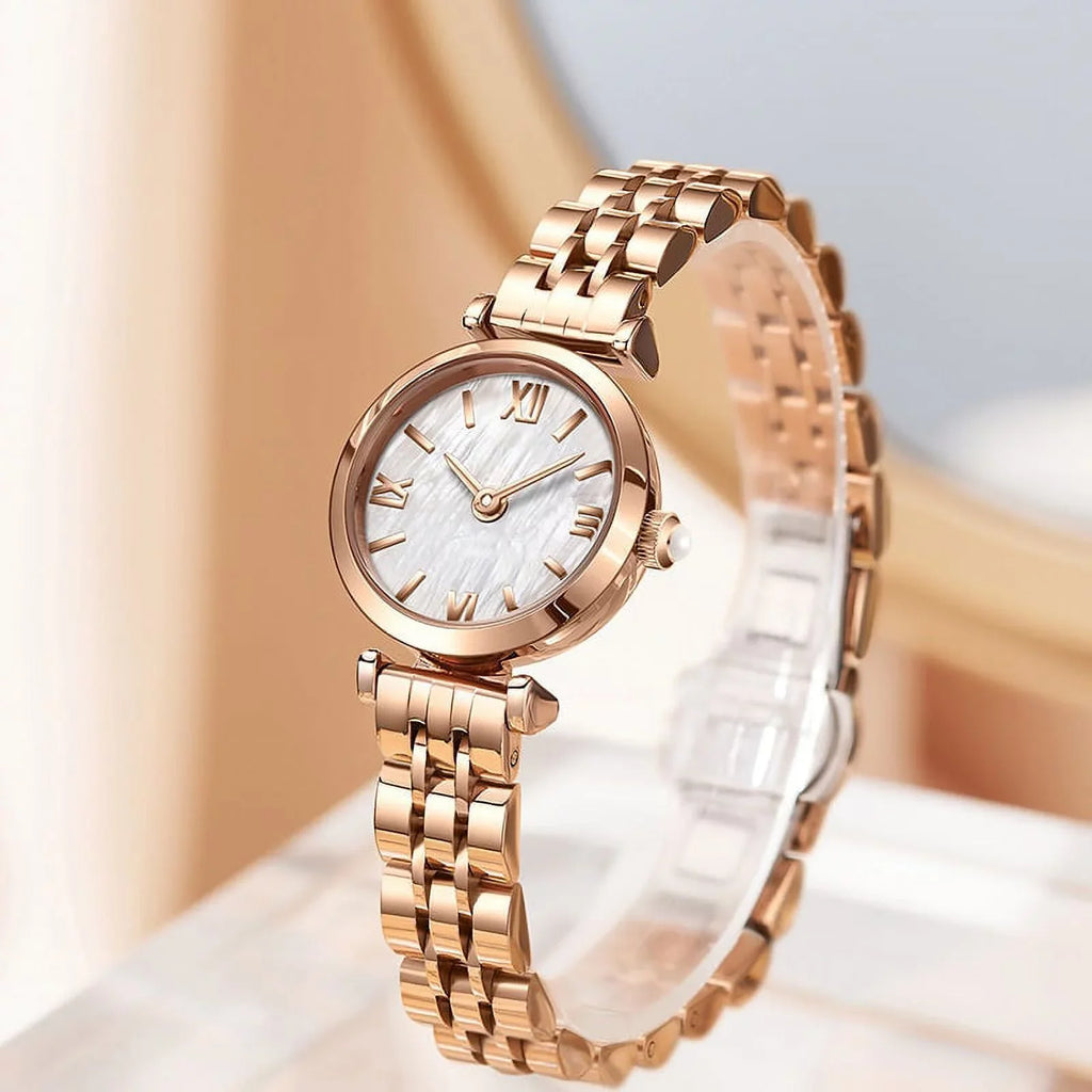 Female Stainless 2022 Rose Stylish Ladies Fashion Watch Quartz Watches Steel Wrist Desgin Gold Watch Creative reloj Women for