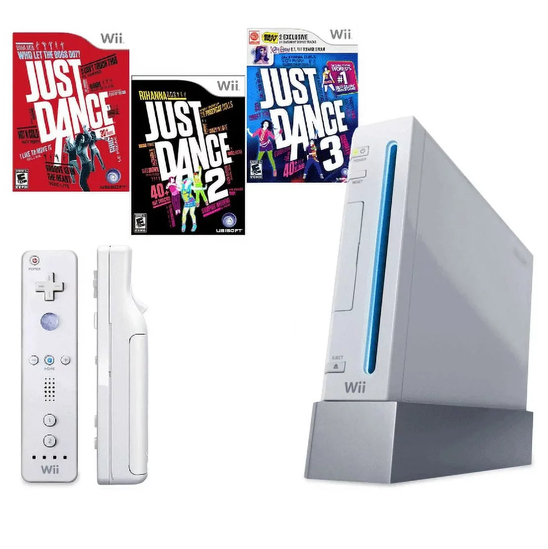 1 Just Dance 2 Used Console Nintendo Wii 3 Bundle