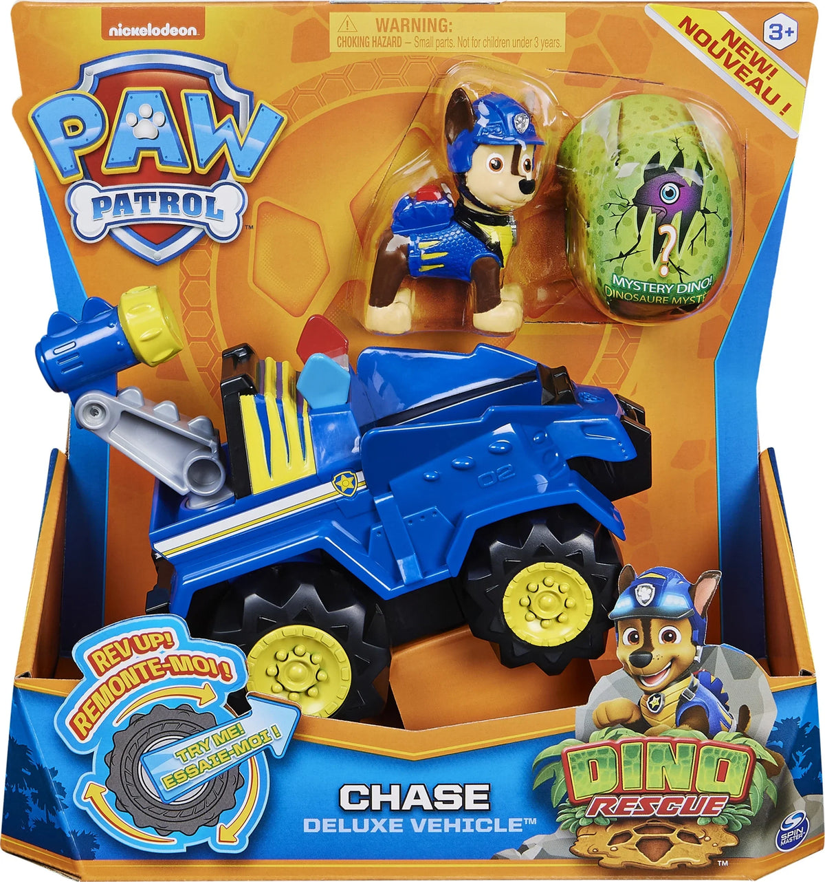 Deluxe Up with Vehicle Rev Rescue Dinosaur Dino Patrol, Chase’s PAW Figure Mystery