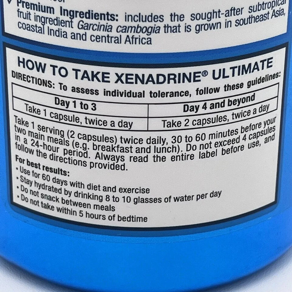 120 Xenadrine Capsules Weight Supplement Dietary Loss