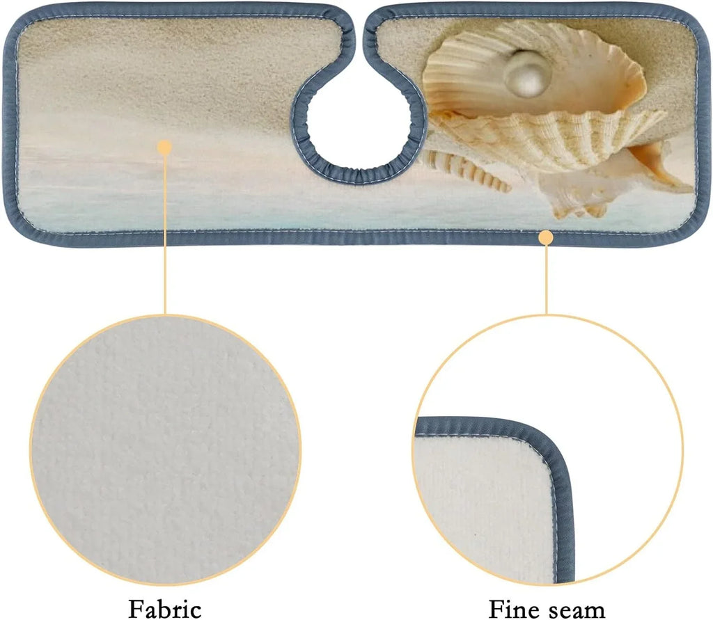 Countertop Sink Guard 3PCS Bath Microfiber Catcher, Mats Starfish Bestwell Sea Absorbent Kitchen Mat, Drip Faucet Sinkmat Drying Washable Beach Splash Summer