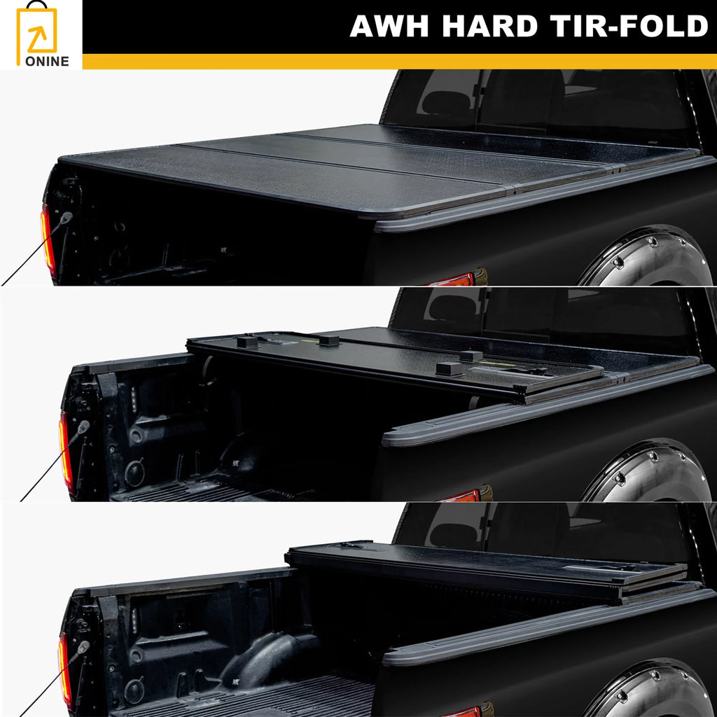 Cover Truck Body Bed(67"), 1500 5.7ft Ram not Fit Does Tailgate (Split) ONINE Tri-Fold Fit Dodge or with Custom Does Multi-Function 2019-2024 Classic, Hard AWH RamBox Not Bed Tonneau New fit