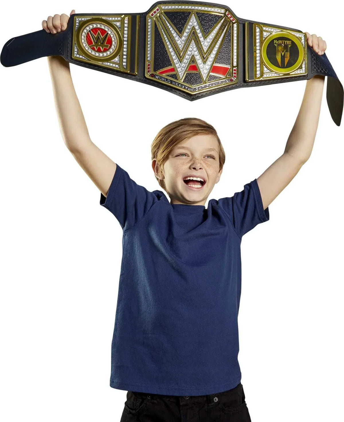 WWE with Showdown Metallic Sideplates Belt Title Role-Play Championship WWE Championship,