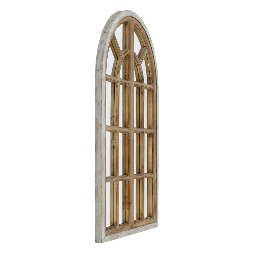 Brown Aspire Farmhouse Arch Wall Mirror, Athena