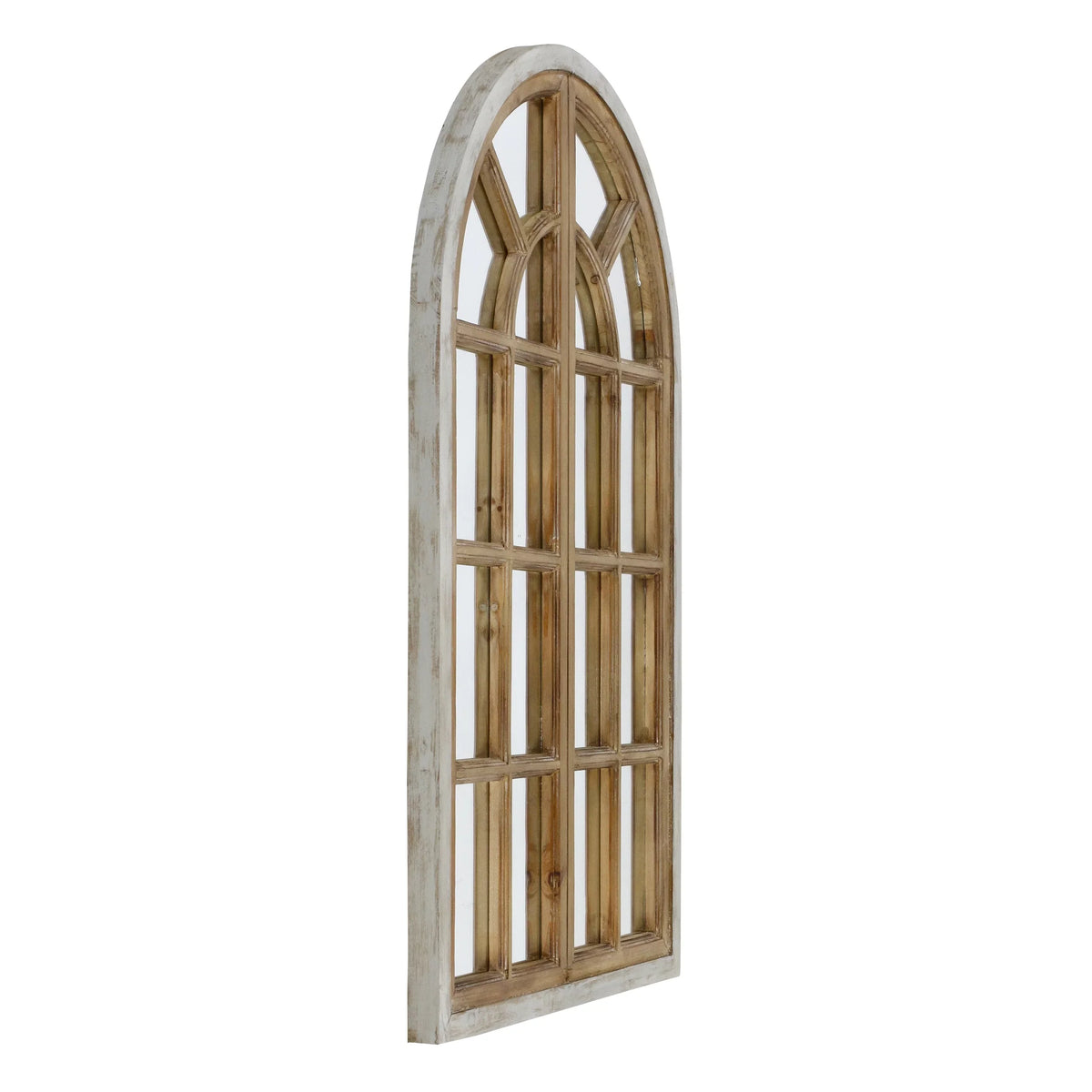 Brown Aspire Farmhouse Arch Wall Mirror, Athena