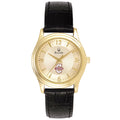Leather Steel Gold/Black with Bulova Watch Charleston Stainless Women's Cougars Band
