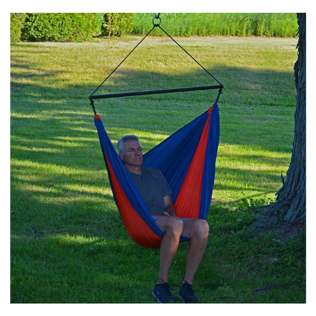 Blue Red Chair 60" Collection Traveler Polyester Hammock The Hamptons and