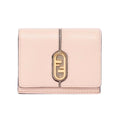 Gray Fendi Calf O'Lock Tortora Pink Leather Wallet Micro Trifold Rose