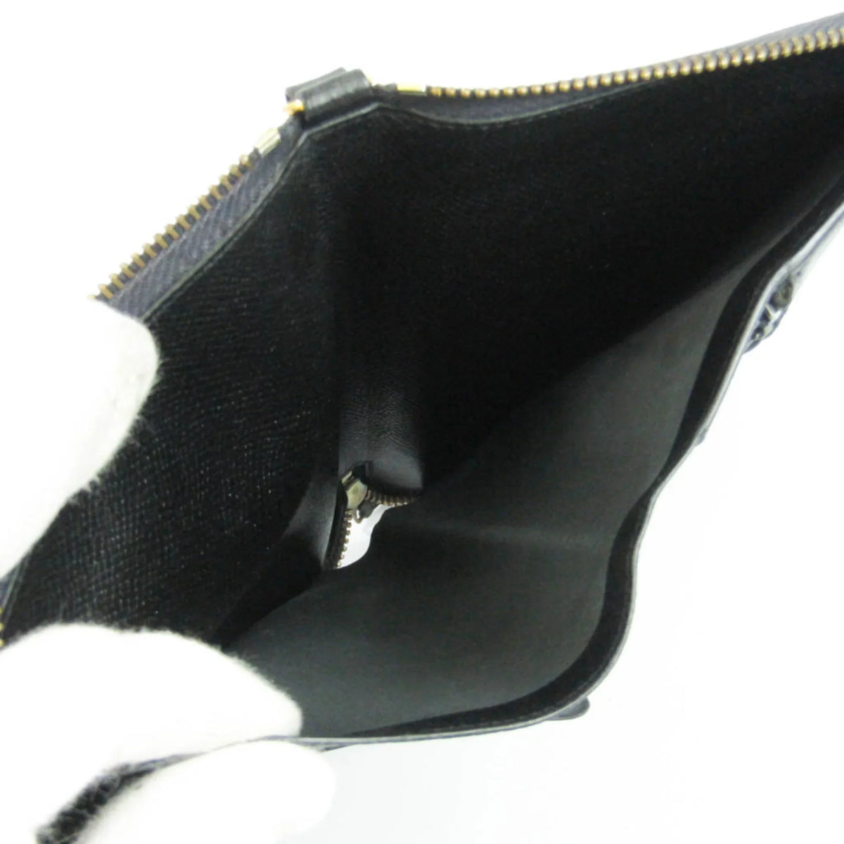 Epsom (bi-fold) Wallet Men,Women (Good) Case Long Black Hermes Pre-Owned Leather Travel
