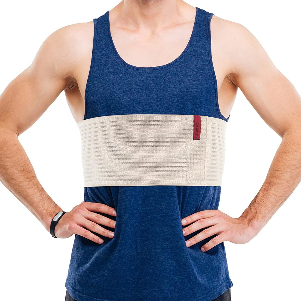 '- Comppression / Beige 6.25" dimension Broken of - Chest Brace Unisex Support Cracked, Rehabilitation 3XL ORTONYX Rib Elastic Belt Wrap Post-Surgery Aid Plus Fractured, Dislocated ACOX5226-BG-3XL Ribs