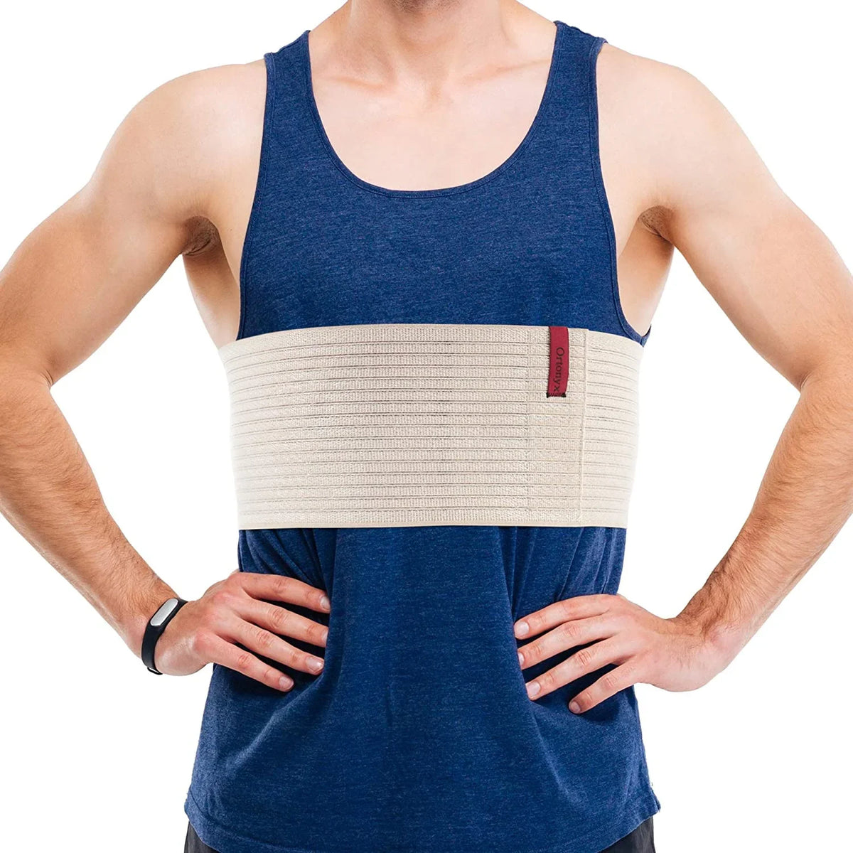 '- Comppression / Beige 6.25" dimension Broken of - Chest Brace Unisex Support Cracked, Rehabilitation 3XL ORTONYX Rib Elastic Belt Wrap Post-Surgery Aid Plus Fractured, Dislocated ACOX5226-BG-3XL Ribs