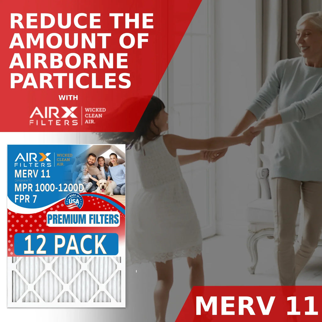 15x20x1 FPR by MPR 1000, CLEAN - Rating, 1200 to USA of AIR. Furnace Made 7 AIRX MPR MERV Filters FILTERS Air 12 & Filter WICKED 11 Comparable in Pack