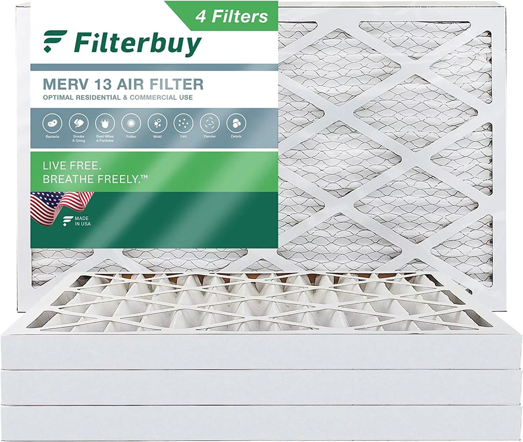 13 12x30x2 AC Filterbuy Furnace Filters Air Pleated (4-Pack) MERV HVAC