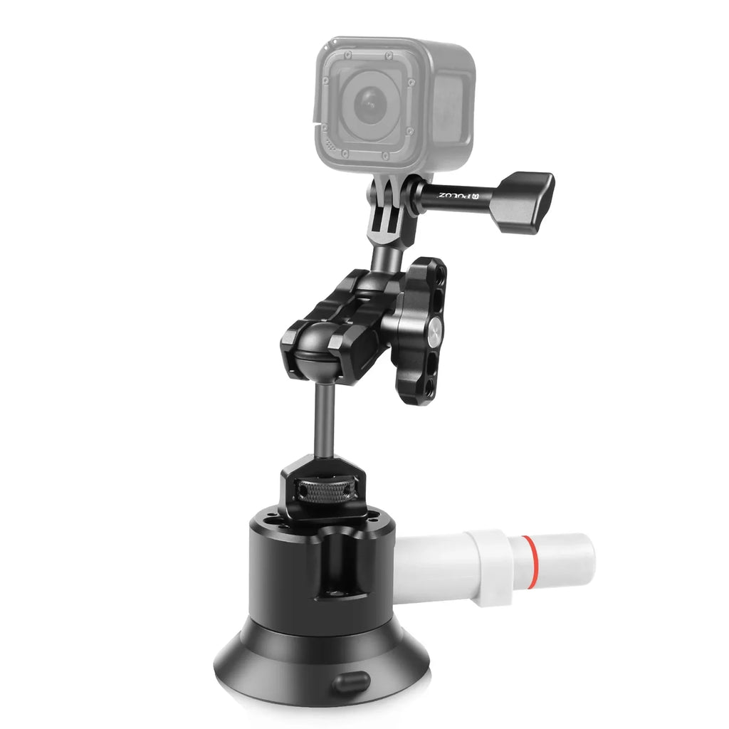 Camera for Mount Suction Osmo Camera 11/10/9/8, Rotatable Dual Replacement PU845B Hero 3/2 Mount Ballheads Action Action for Bracket Suction 360° Cup PULUZ GoPro