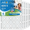 6 AIRX Air 5 & 14x25x1 Filters CLEAN Electrostatic to AC MERV USA 700 Filter by Pleated WICKED FILTERS MPR Furnace 8 FPR Pack AIR. Air 14x25x1 Premium Made Conditioner HVAC Filter Comparable
