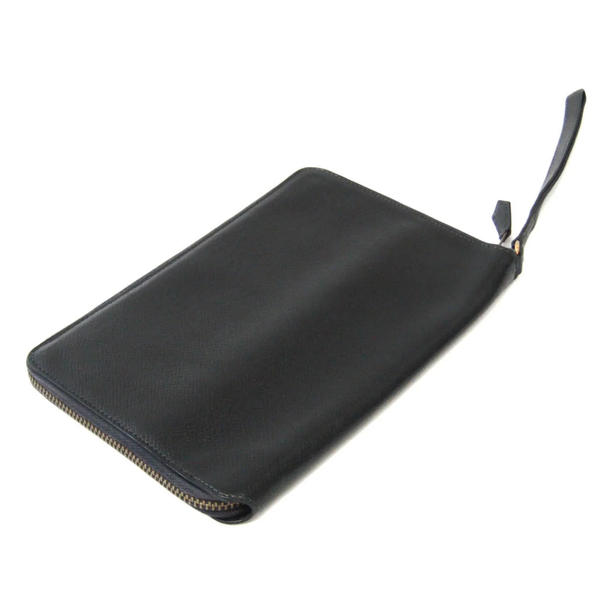 Epsom (bi-fold) Wallet Men,Women (Good) Case Long Black Hermes Pre-Owned Leather Travel