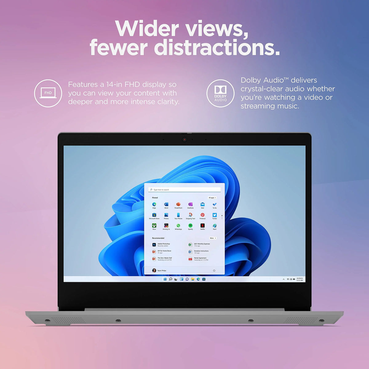 S Storage, 4GB RAM, 1i HD Ideapad 2022 Wi-Fi in Processor, 256GB Bluetooth, Home Mode inch Quad-Core 14 6, Cloud Windows Lenovo Display, Intel Newest Laptop, Grey, 11