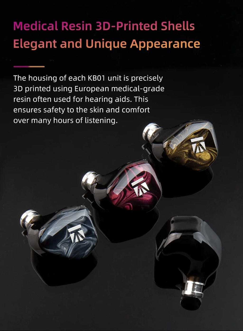 Sport HIFI Earbuds Headphones KB01 Diaphragm Beryllium In Earphone Headset Monitor Wired 10MM Dynamic Ear Music IEM Drvier KBEAR
