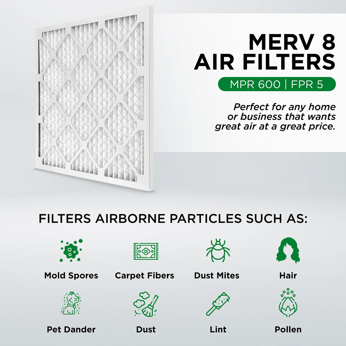 19-1/2 Filters. dimension: Pleated Actual 12. Case 8 23-1/2 Air Pamlico Air Furnace 3/4 20x24x1 x AC of x MERV