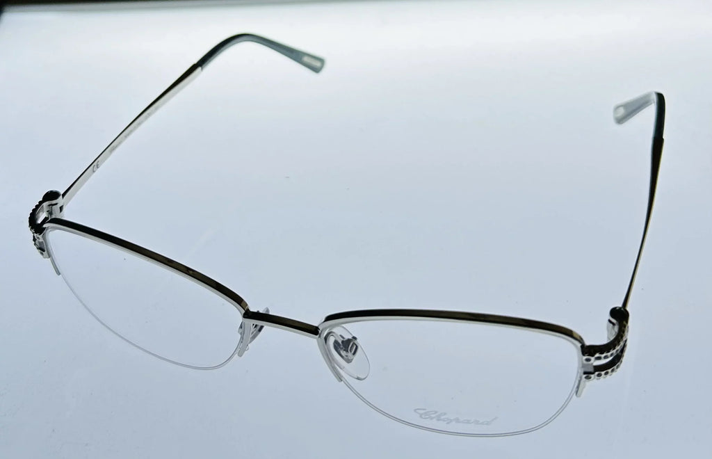 Square Plate Chopard VCH052S 52mm Silver Women's 579Y Metal Eyewear Rimless