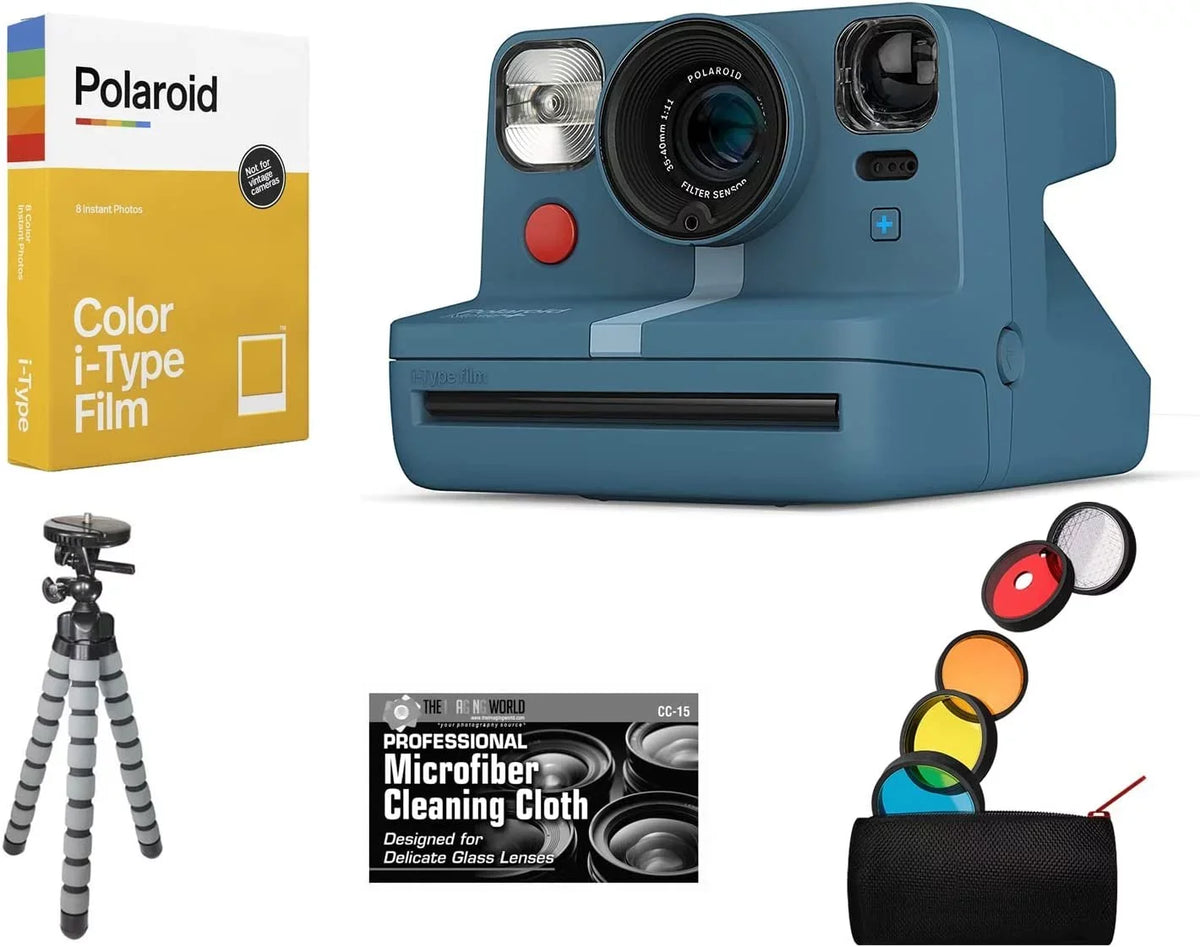 Calm Cloth Pack Polaroid Film Film I-Type Blue Connected Microfiber Plus Table of Camera Instant Bundle Bluetooth + + + of Now Tripod
