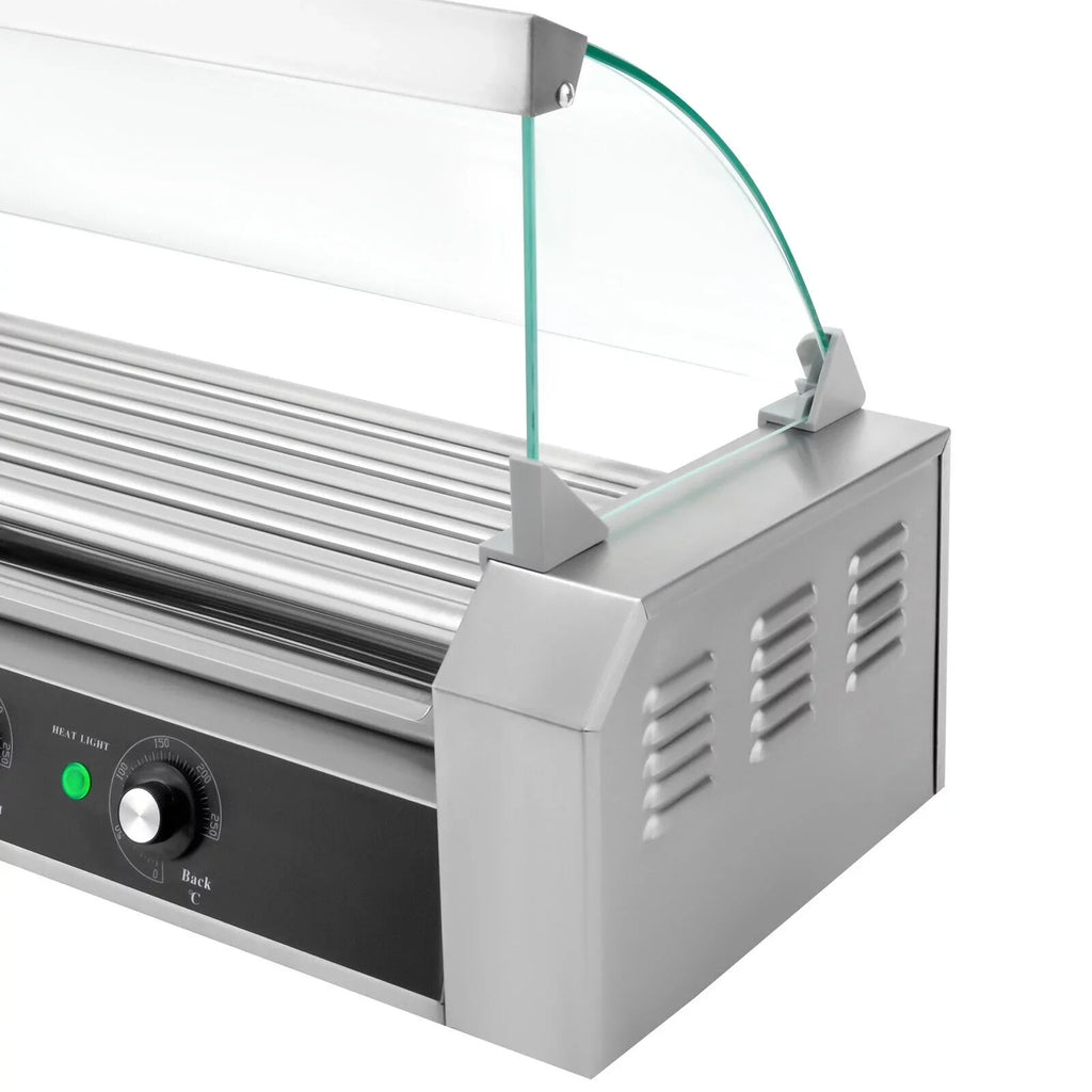 DENEST Holds Rollers Grilling Stainless 12-Hot Set Dog 110V W/5 0-250℃ Sausage Machine