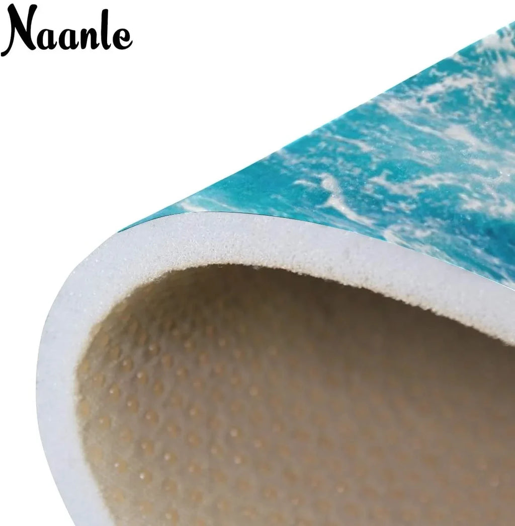 4' Bedroom Ocean Wave Sea 160 Carpet x Wellsay Dinning Sea 120 Kitchen, Inches 5'(48 Ocean Area cm), Rug / Wave Slip Mat Rug Living Yoga x for x Floor Nursery 63 Non Room