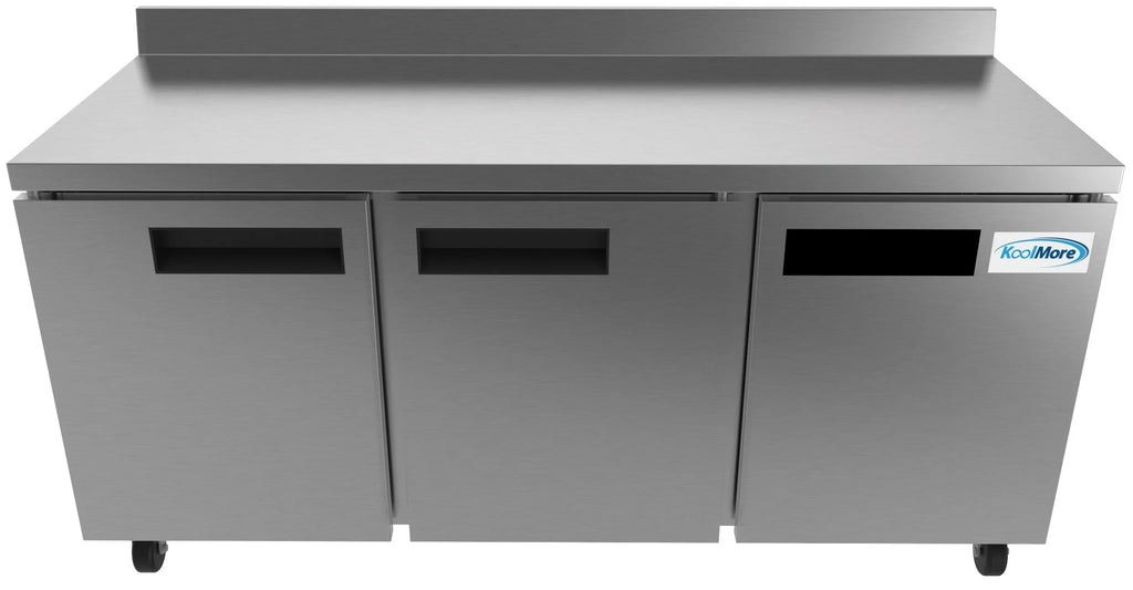 in. Cu. Refrigerator Steel, KoolMore Stainless 72 ft. Worktop 16.9 in Door Three Commercial