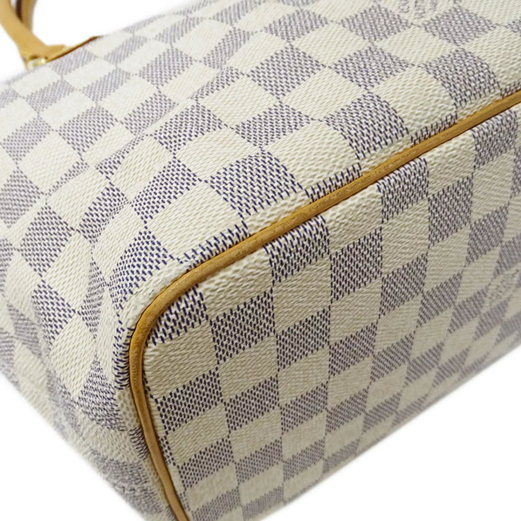 Azul White Damier Used Bag Handbag N51186 Authenticated Gray Tote Ladies Saleya PM