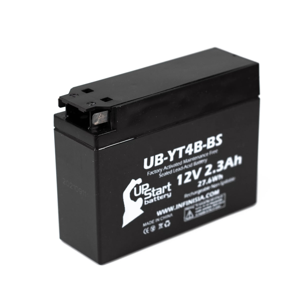 UpStart Replacement 400CC 2.3Ah, 2006 Factory UB-YT4B-BS - Battery 2-Pack 12V, SR400 Motorcycle Activated, Battery Free, Maintenance Yamaha