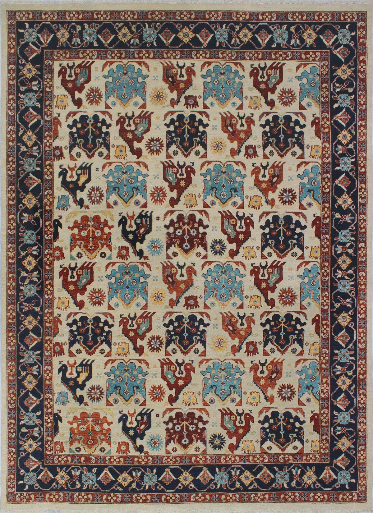 11'11" 8'8" Aria Ivory/Blue x Rug, Gormal