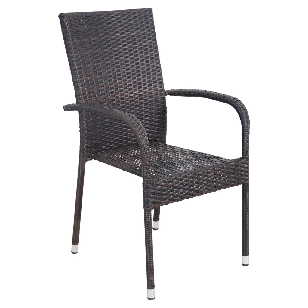 Northlight Set Brown Venice 5-Piece Dining Resin Patio exterior Wicker Woven