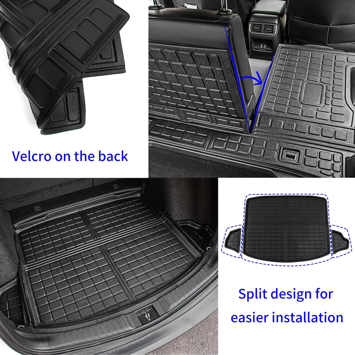 TPE Fit Backrest Protector Rear + Mats All (Trunk 2017-2022 Back CR-V Honda Fuel Mat Trunk climate Mats) Liner Seat Cargo Accessories Cover Liner Trunk CRV 2021