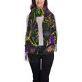 Winter Warm Wrap Cashmere Mardi Large Art Shawl Feel Gras Soft Scarf Scarves Women Print Bingfone Gifts- For Neon Elegant