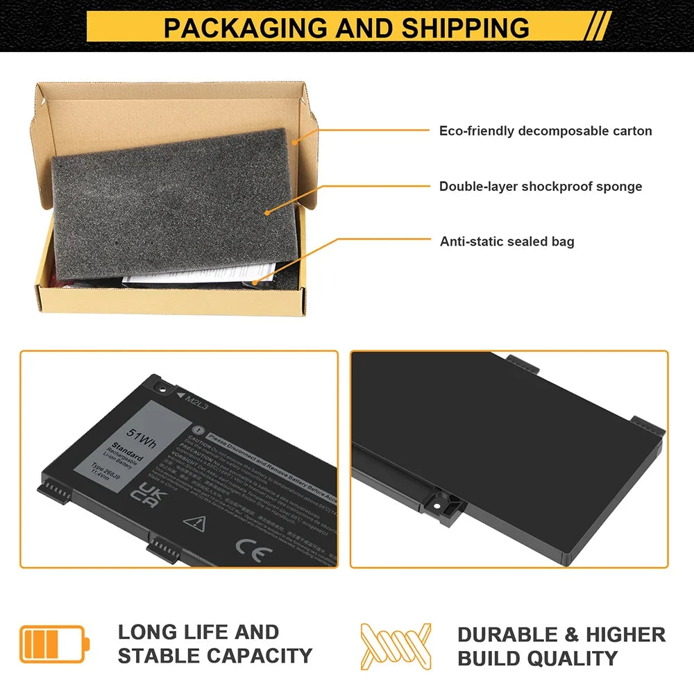 BATTERY 5505 G5 415CG 5500 51WH 11.4V 3590 G3 SE FOR 4255MAH LI-ION G5