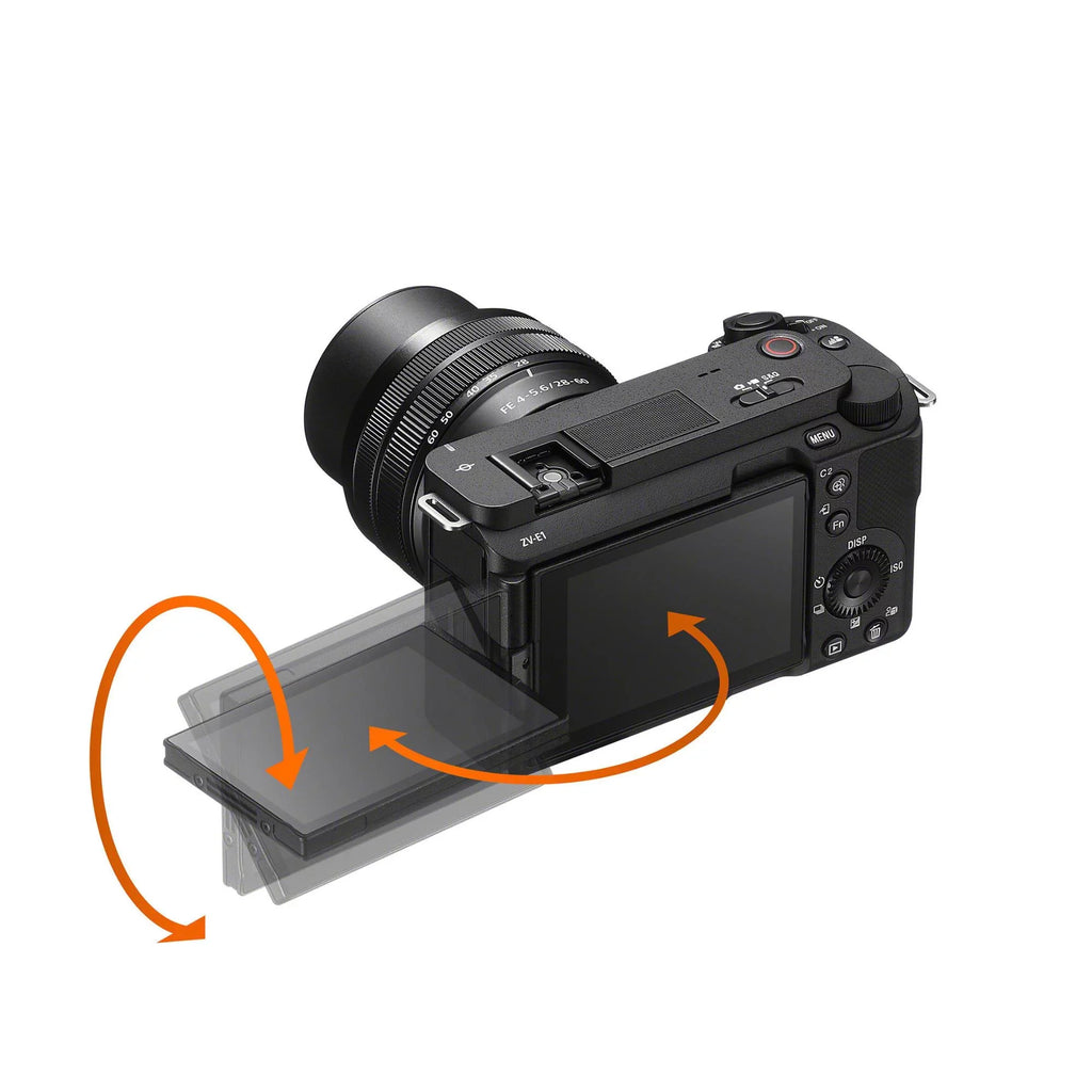 ZV-E1 Mirrorless 50mm Lens, Grip, Camera Alpha Kit and Mic with (Black)