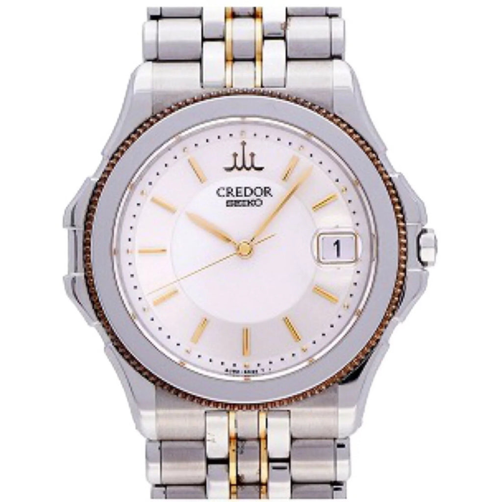 Pacific 8J82-6A20 (Fair) K18/SS silver/gold Seiko quartz Credor watch Pre-Owned