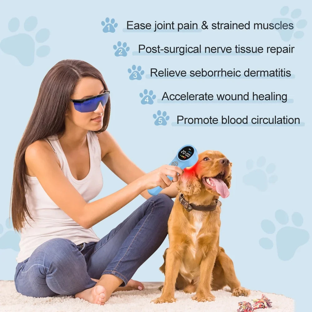 Device,Light 980nm 810nm,Cold Laser Therapy Animals Therapy Pain 660nm Relief for Toponechoice