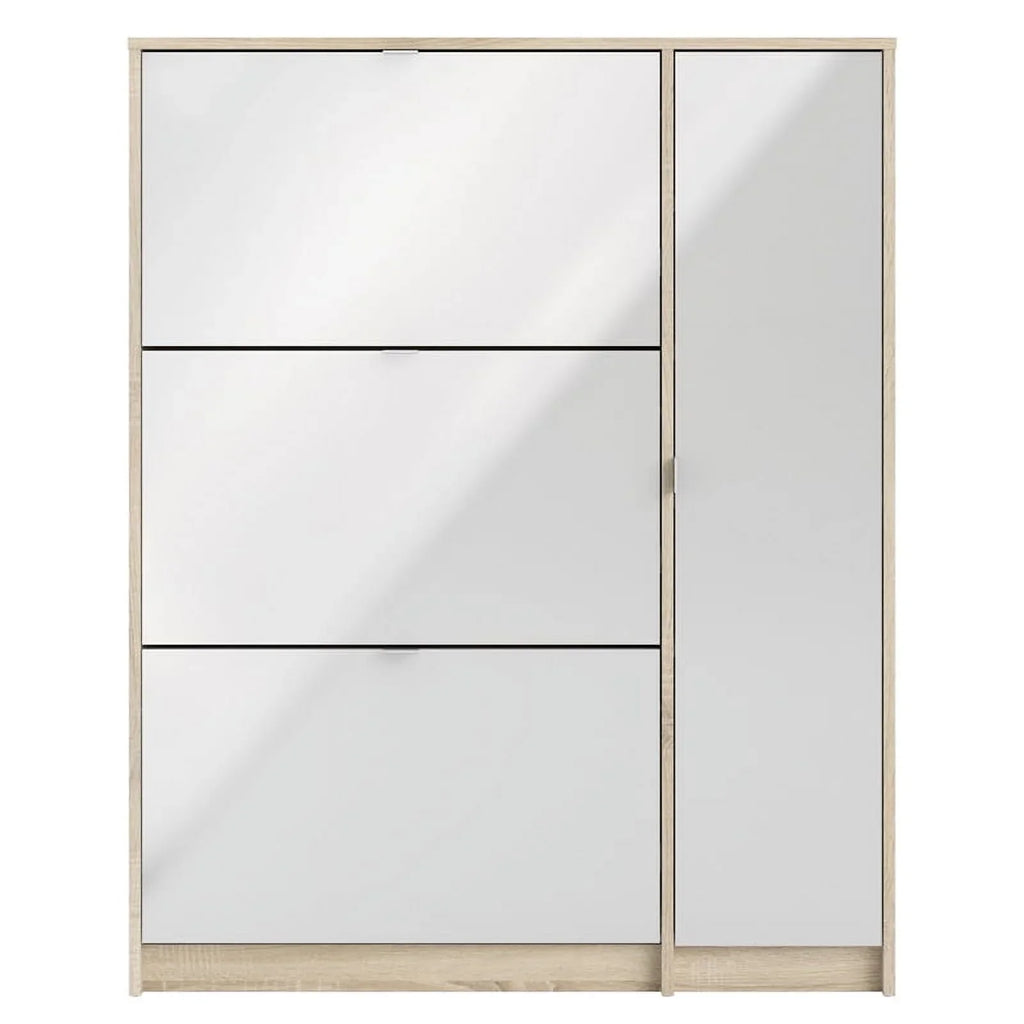 Oak-White & Door High with Gloss Shoe 3 Allora 2 in Drawer Cabinet Layers
