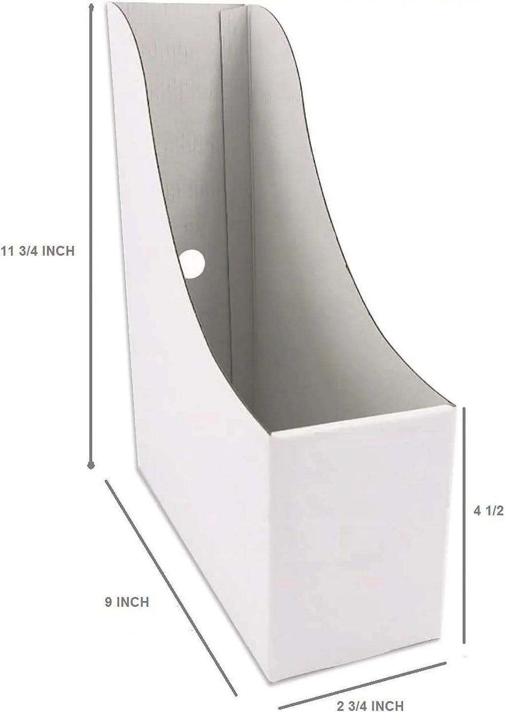 (24) Magazine Holder-Folder Organizer,Document Cardboard Holder Box Holder,Magazine Organizer,Magazine Magazine Storage File White